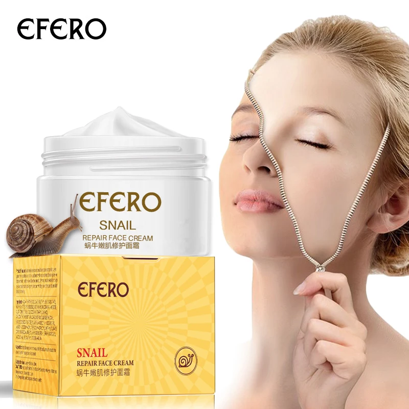 

Крем для лица EFERO с экстрактом улитки, глубокое восстановление, увлажнение, питание, отбеливание, омоложение, против морщин, укрепляющий дне...