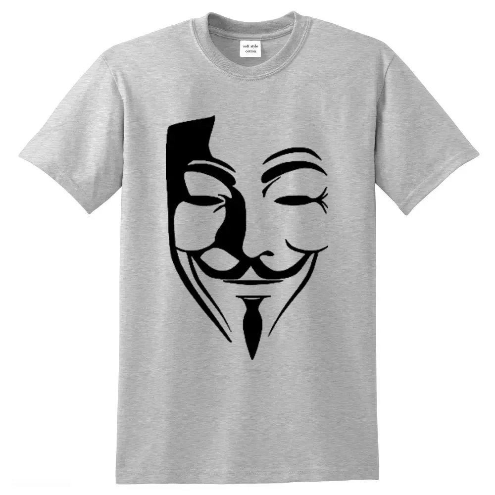 

V word vendetta tshirt men high quality 100% cotton t-shirt fashion casual print t shirt man brand clothing funny tshirts