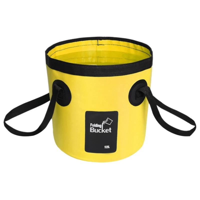 12L Multifunctional Collapsible Folding Fishing Bucket Outdoor Waterproof Water Storage Container Bucket For Camping Hiking Trav