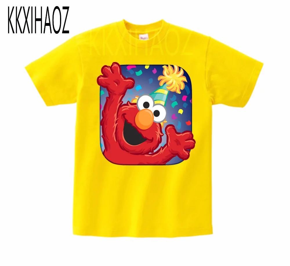 

2019 Shirt Tops Baby Summer Clothes 100% Kids T-shirts For Boys Clothing Children Short Sleeve elmo sesame street KKXIHAOZ MJ