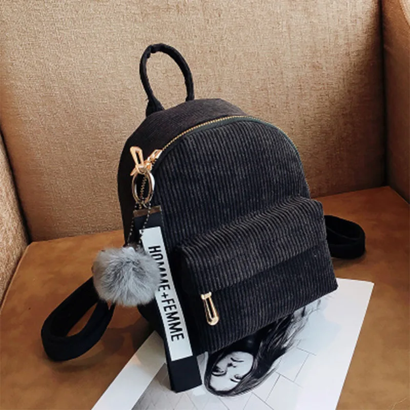 Модный вельветовый женский рюкзак 2020 Дамский Новый Дикий мини-рюкзак Женская