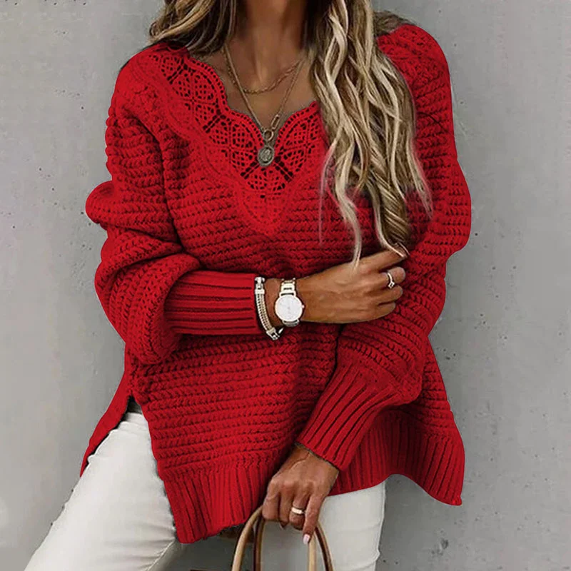 Женский модный Повседневный пуловер с длинным рукавом Модный женский уютный