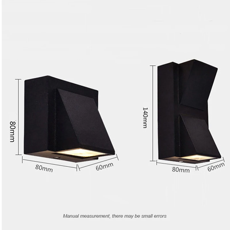 

Outdoor Waterproof Modern Minimalist Small Led Wall Pack Lamp Courtyard Lamps Gate Garden Garage Balcony Light Fixture IP65