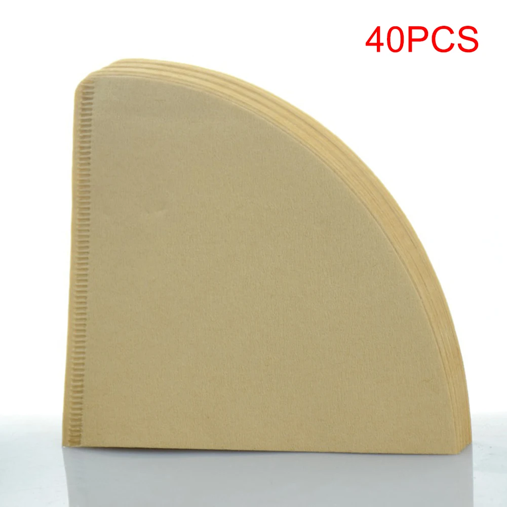40 шт./пакет v-шаблон фильтры для кофе деревянный дуршлаг чайный пакетик