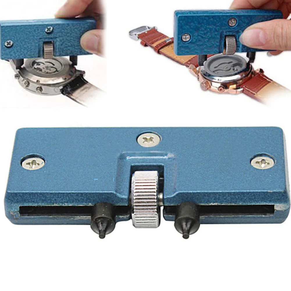 

1PC Watch Back Case Cover Opener Watch Case Tool Wrench Opener Adjustable Rectangle Back Case Cover Opener Battery Remover