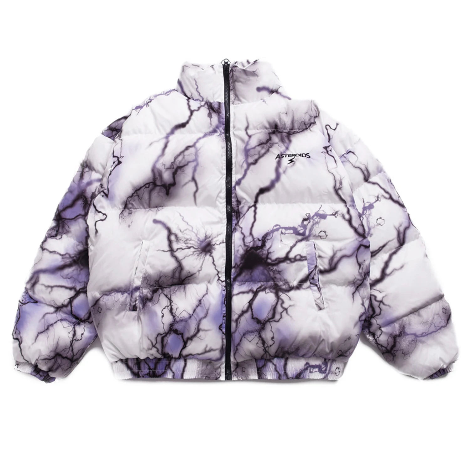 Aelfric Eden молния граффити Мужская Толстая парка Повседневная панк Теплая стеганая