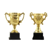 2pcs convenient high quality golden childrens award trophies plastic reward cups