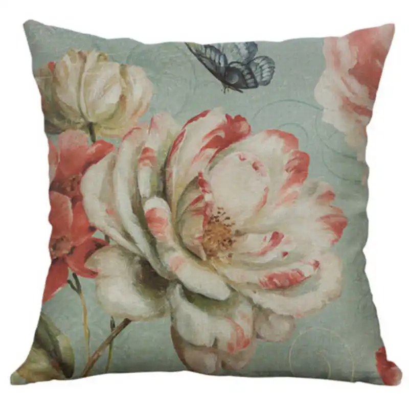 Подушка 18 дюймов в стиле ретро для дома наволочка дивана поясница льняной