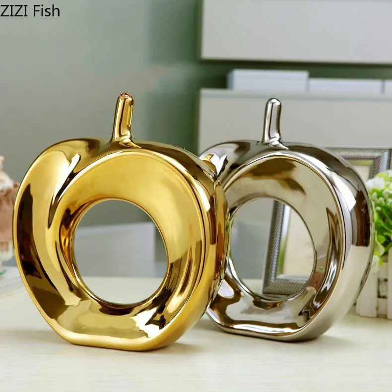 Креативные керамические поделки зеркальные современные украшения для дома в