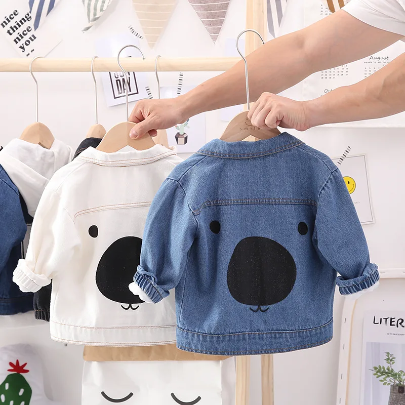 

Kids Spring Denim Jacket Coat Autumn Baby Boys Clothes Cartoon Jackets For Girls Windbreaker Baby Clothing Children Clothes 1-4Y