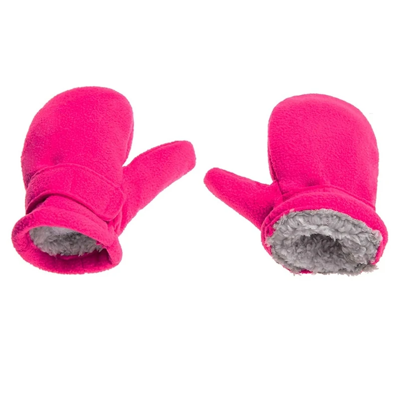 

New Toddler Infant Winter Mittens Lined with Fleece Easy-on Baby Boy Girls Warm Thick Gloves Outdoor