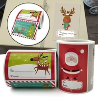 merry christmas stickers roll colorful 250 count stickers round seals stickers for cards gift envelopes box scrapbooking stamp