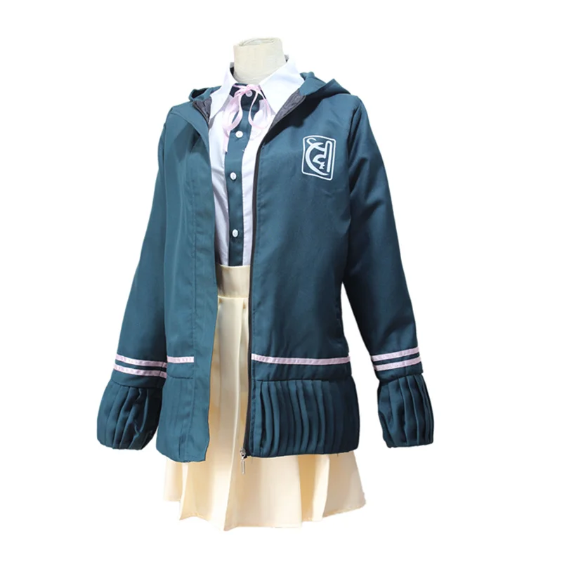 Костюм Косплей из аниме Super DanganRonpa 2 Nanami ChiaKi костюмы Женская куртка юбка парики