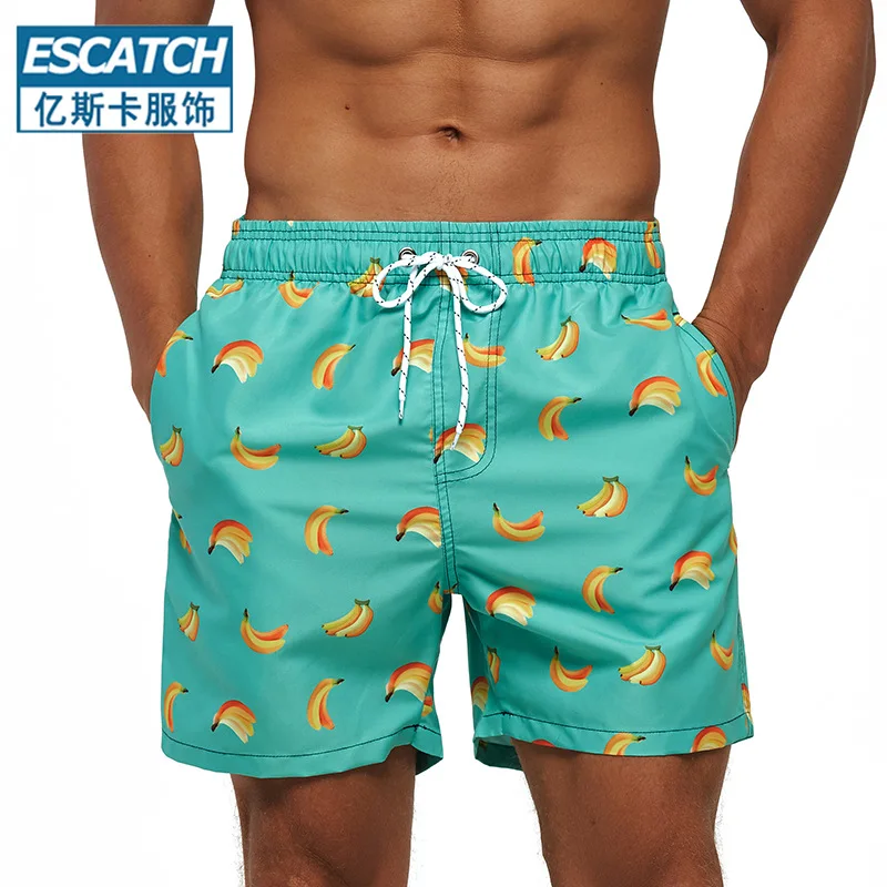 

Men's New Printed Swimming Shorts Gym Fitness Exercise Sweatpants Summer Quick-Drying Beach Pants Floral Loose Maritime Surfing