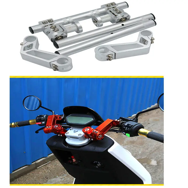

Motorcycle CNC Adjustable Steering Handlebar 7/8" 22mm Removable Handle Bar System 125cc Pit Bike Dirt Bike Motobike Scooter