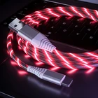 Новый цветной светодиодный светящийся зарядный USB-кабель типа C для Android Micro USB, зарядный кабель для iPhone X, Samsung s9, зарядка