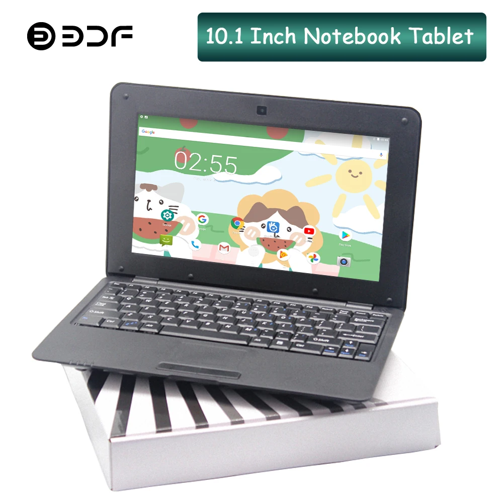 2021 BDF 10 1 дюймовый ноутбук Android четырехъядерный планшет Bluetooth Wi Fi мини нетбук +