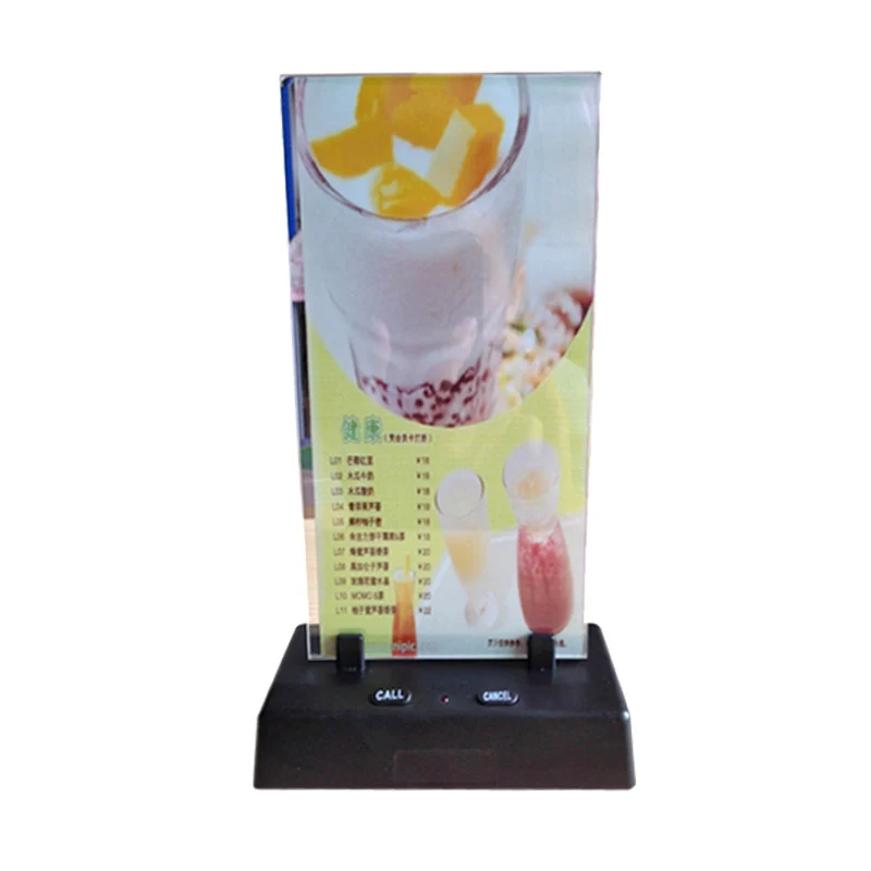 

Waiter Call System Electronic Customer Calling Buzzer for Service K-G2 with Menu Holder Wireless Paging Restaurant Equipment
