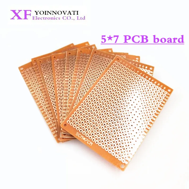 10Pcs 5*7cm pcb Prototype Paper Copper PCB 5*7 Universal Experiment Matrix Circuit Board 5x7cm | Электронные компоненты и