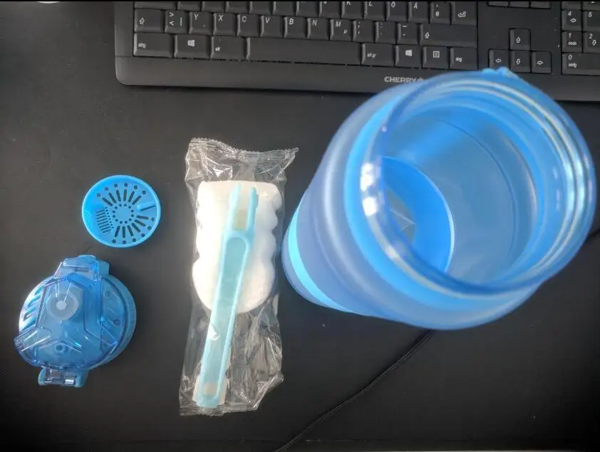Спортивная бутылка для воды ZORRI Drak Blue лучший многоразовый шейкер протеиновых
