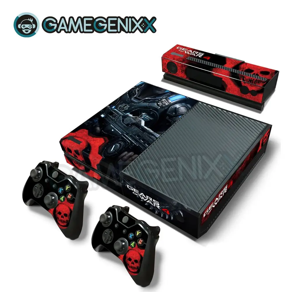 GAMEGENIXX кожаный виток винилопласта с наклейкой крышка полный набор для Xbox one консоли и 2 контроллера-шестерни 4