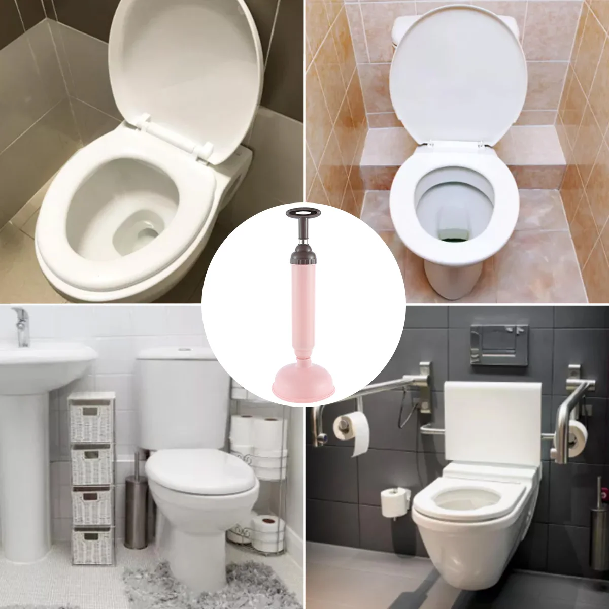 

Вакуумный поршень для туалета для ванной, многофункциональный разблокировщик с силиконовыми присосками, бытовой инструмент для удаления з...