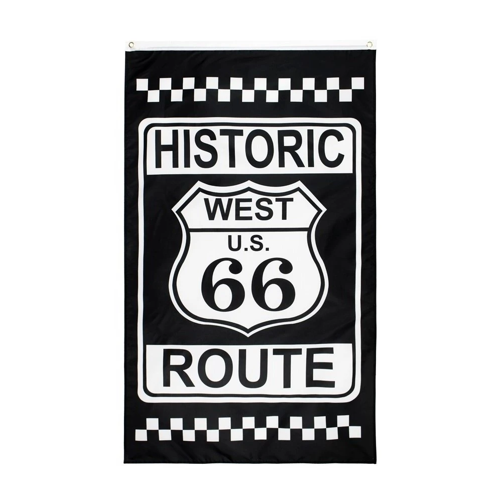 

Nlbflag 3x5 футов 90x150 см, черный исторический запад США, Route 66, флаг