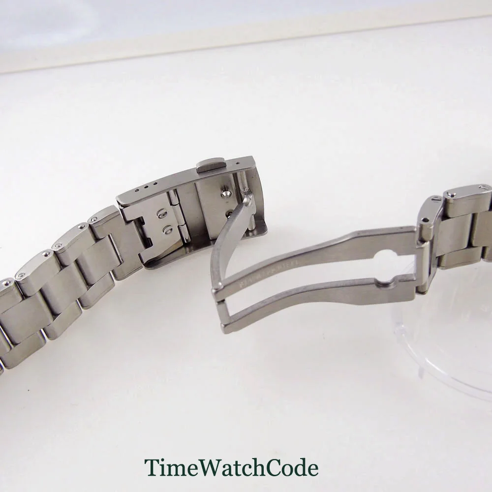 Ремешок из нержавеющей стали 316L для часов матовый браслет с прочными изогнутыми