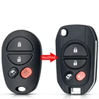 Запасной корпус дистанционного ключа автомобиля, модифицированный флип-ключ 3 кнопки, брелок TOY43, чехол для Toyota Tacoma HIGHLANDER SEQUOIA Sienna, Tundra
