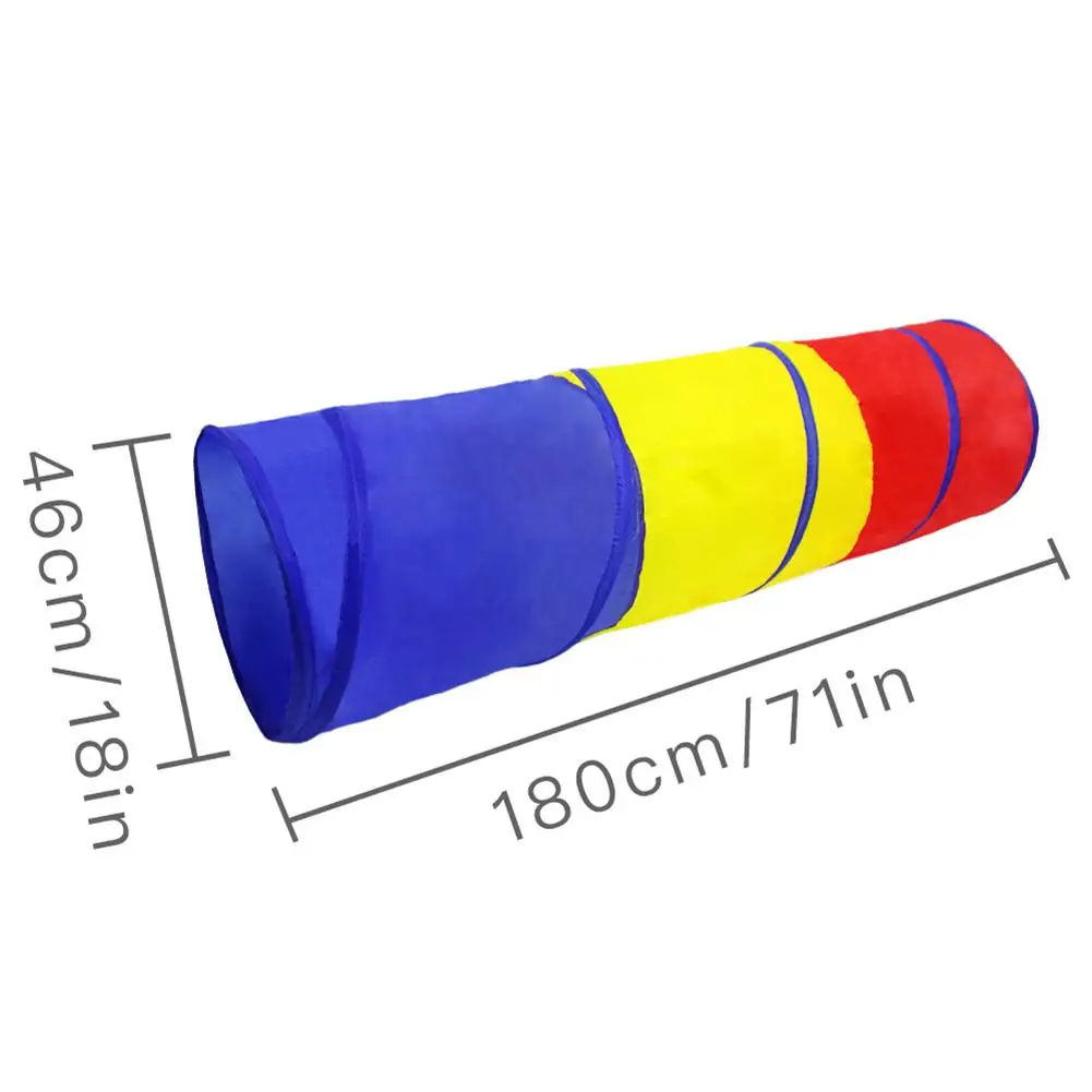

Play Tunnel Toy Tent Baby Kids up Discovery Tube Playtent Crawling Tunnel Tent Three-color Channel