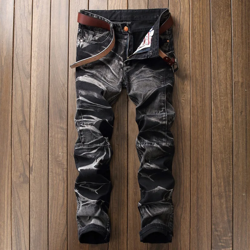 

Jeans, men's four color trousers, used straight pants