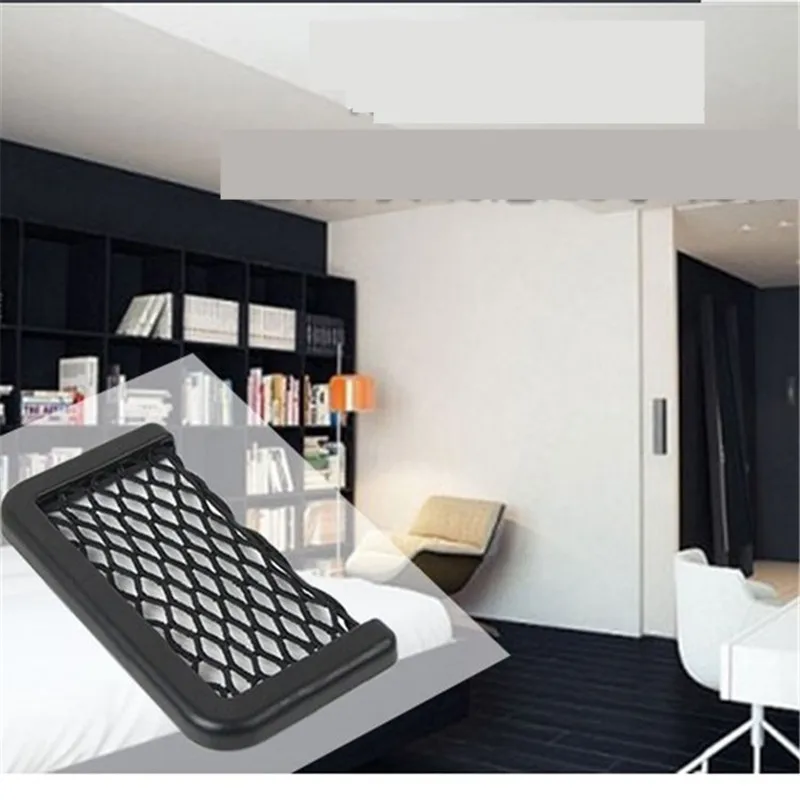 Универсальный черный Автомобильная Сетчатая Сумка для телефона держатель