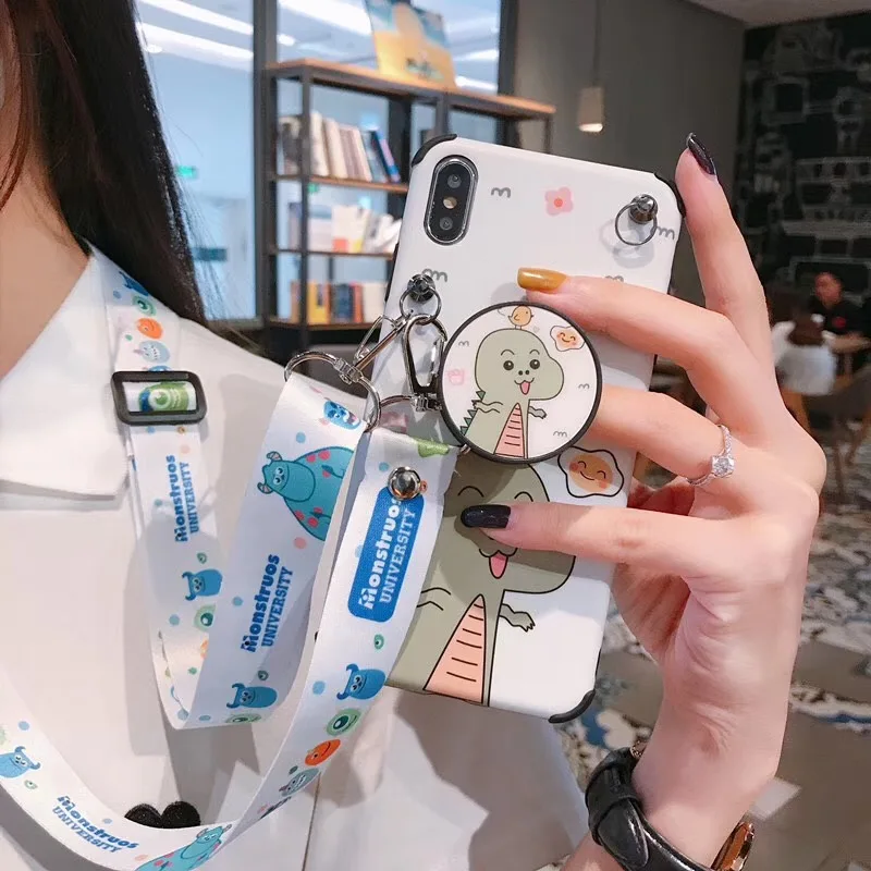 Милый мультяшный Единорог Улица Сезам ремешок чехол для iphone 6 6S 7 8 plus X XS XR Max стенд держатель мягкий IMD телефон couqe