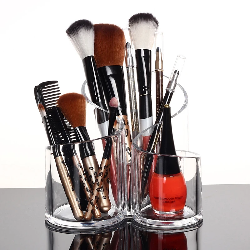 Transparent Plastic Cosmetic Storage Box Make Up Tools Accessories Makeup Brush Lipstick Desktop Racks Holder Rack |
