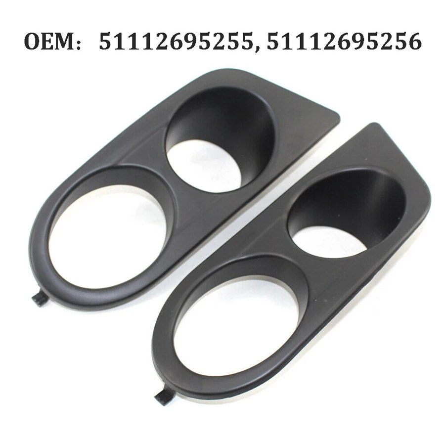 

2PCS Car Front Bumper Fog Light Cover Black ABS For BMW E46 M3 99-06