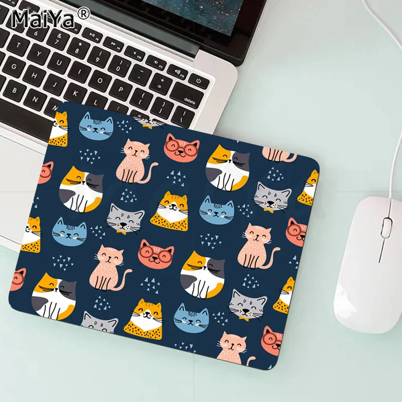 MaiYa Vintage Cool Cartoon Cat small Mouse pad PC Computer mat Top Selling Wholesale Gaming Pad mouse images - 6