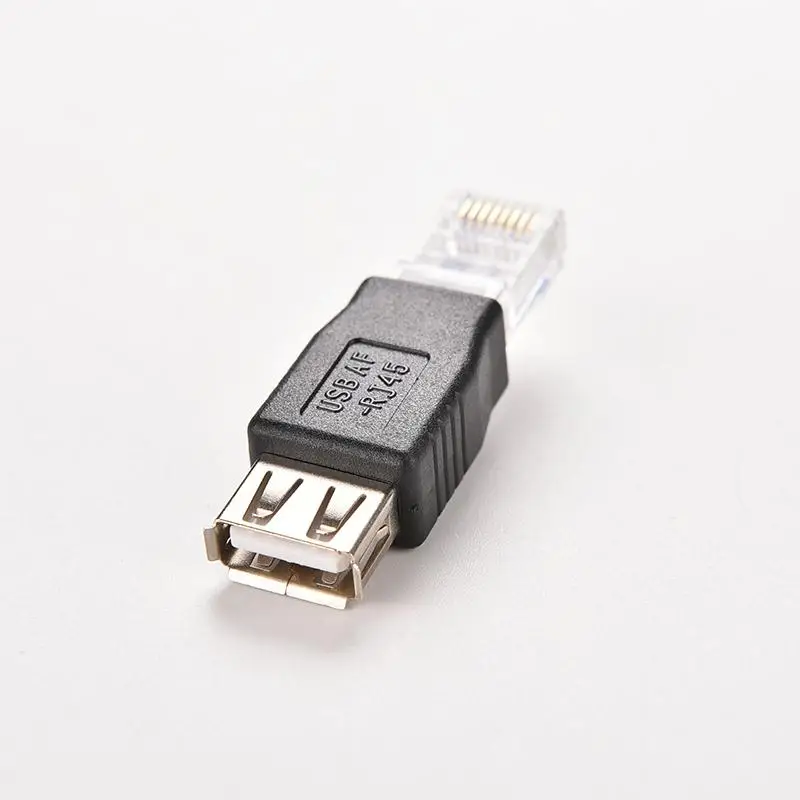 

Laptop LAN Network Cable Ethernet Converter Plug JETTING PC Crystal Head RJ45 Male to USB 2.0 AF A Female Adapter Connector