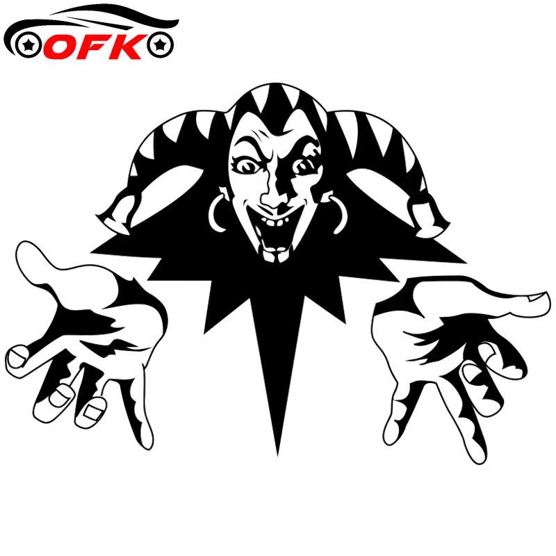 

Classic King and Jester Funny Car Sticker Vinyl Decal White/black Auto Stickers for Bumper Window Decorations