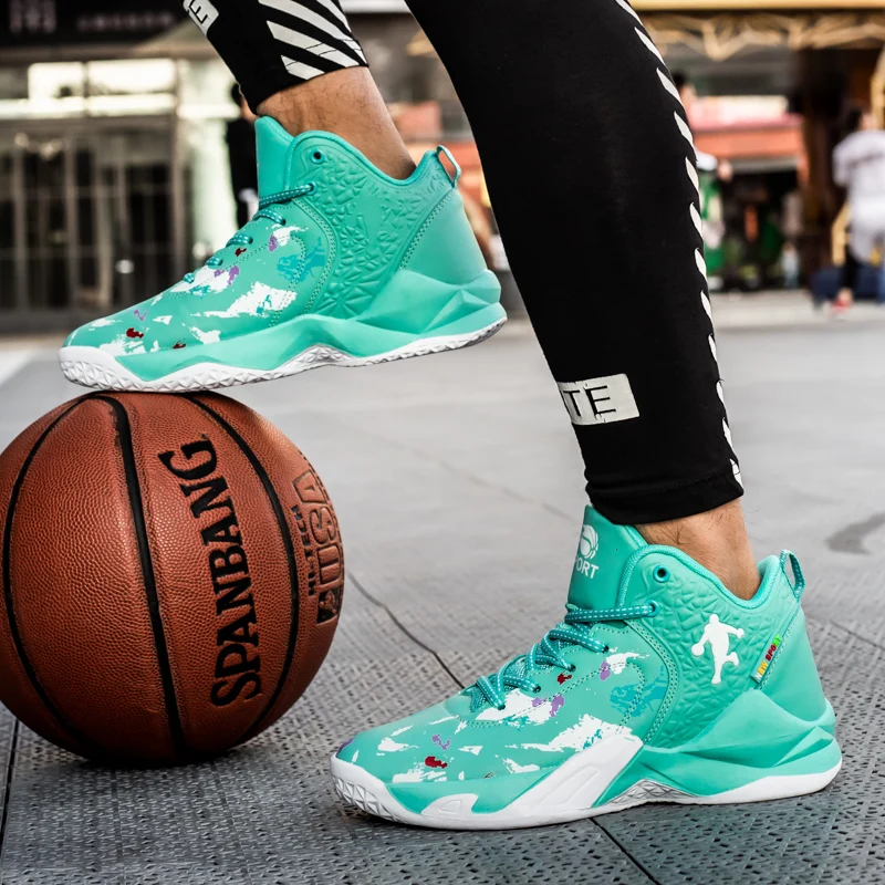 

Unisex Basketball Shoes Men High-top Sports Air Cushion Athletic Mens Shoes Comfortable Breathable Sneakers Zapatillas Hombre