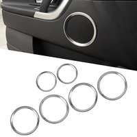 6 pcs side door audio speaker cover decoration ring abs chrome for land rover discovery sport 2015 2016 2017 car accessories