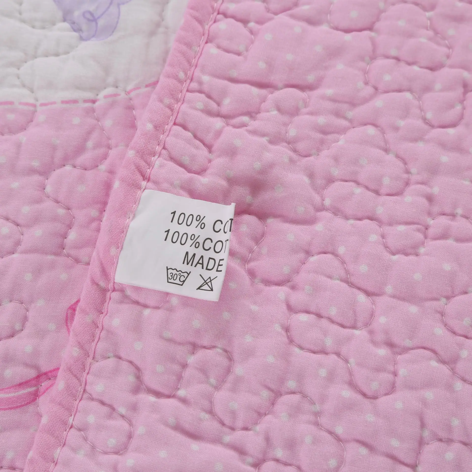 

2/3 Piece 100%Cotton Pink Kids Girls Bedspread Quilts Set Throw Blanket for Teens Girls Bed Printed Coverlet, Twin Full Size