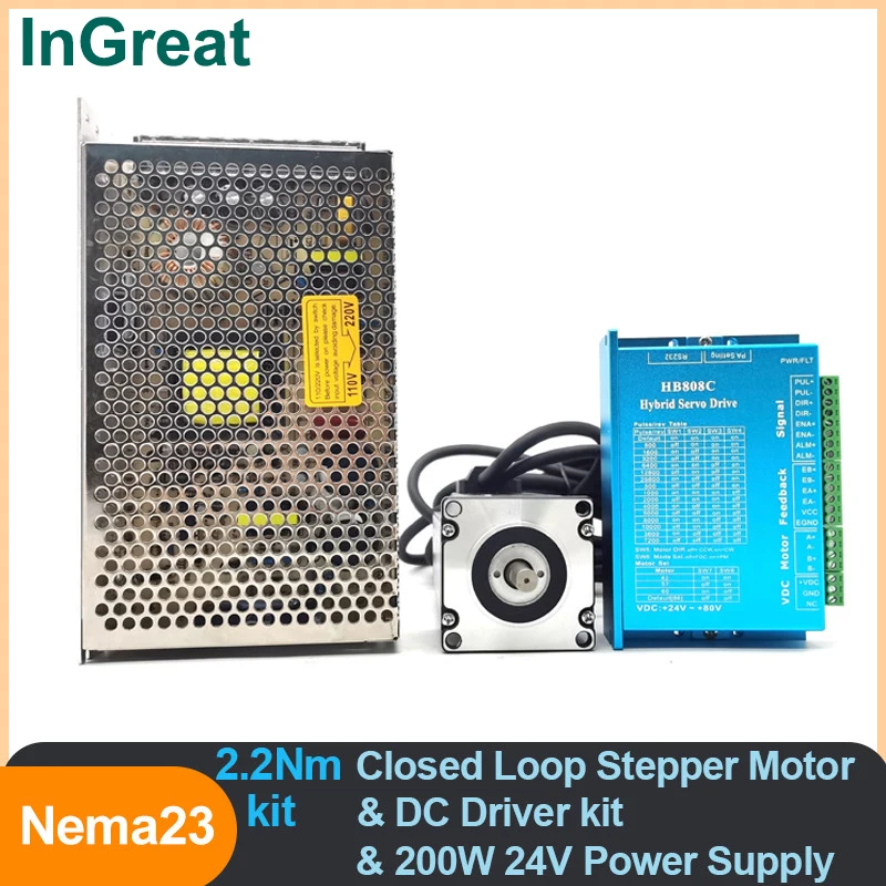 200 нм Nema23 энкодер шагового двигателя с замкнутым контуром и постоянный ток DSP 2