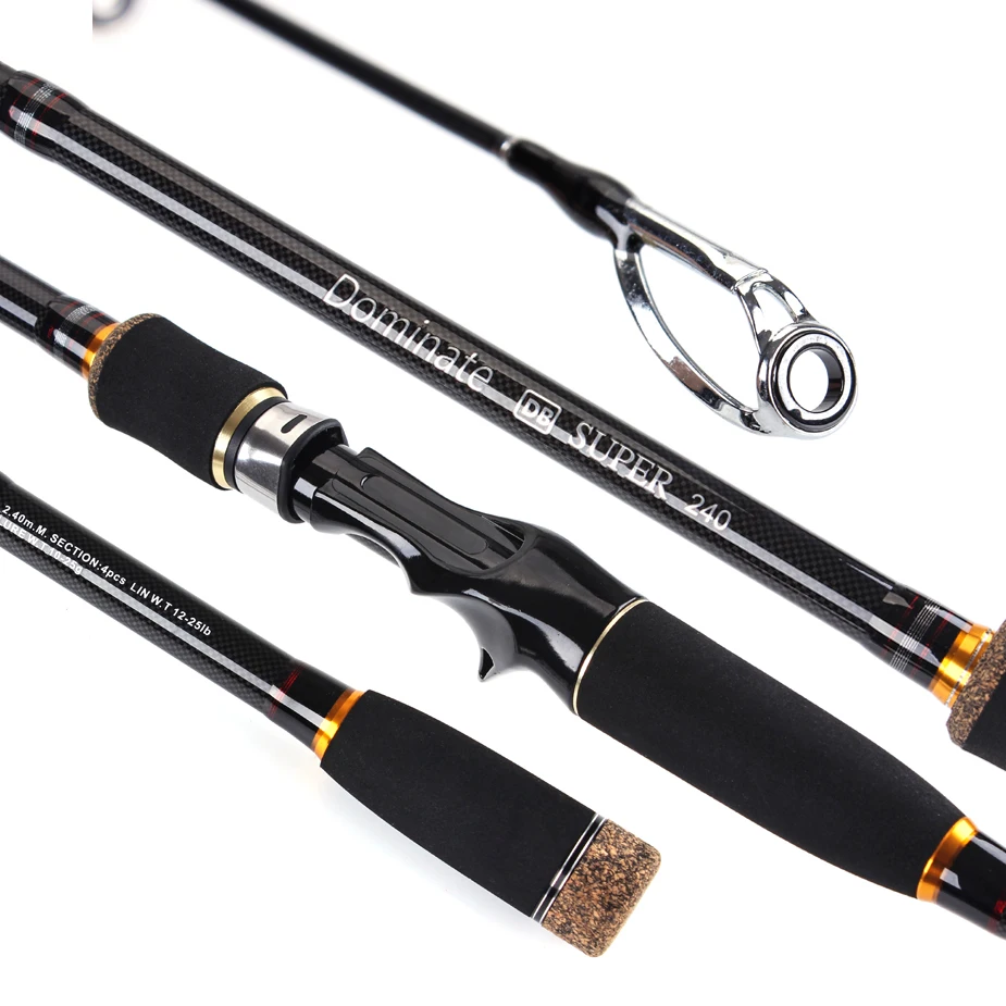 

TOMA Carbon Spinning Fishing Rod Casting Travel Rod 2.1m 2.4m 2.7m 3.0m 4 Section M Power 10-25g Fast Action sensitive tip