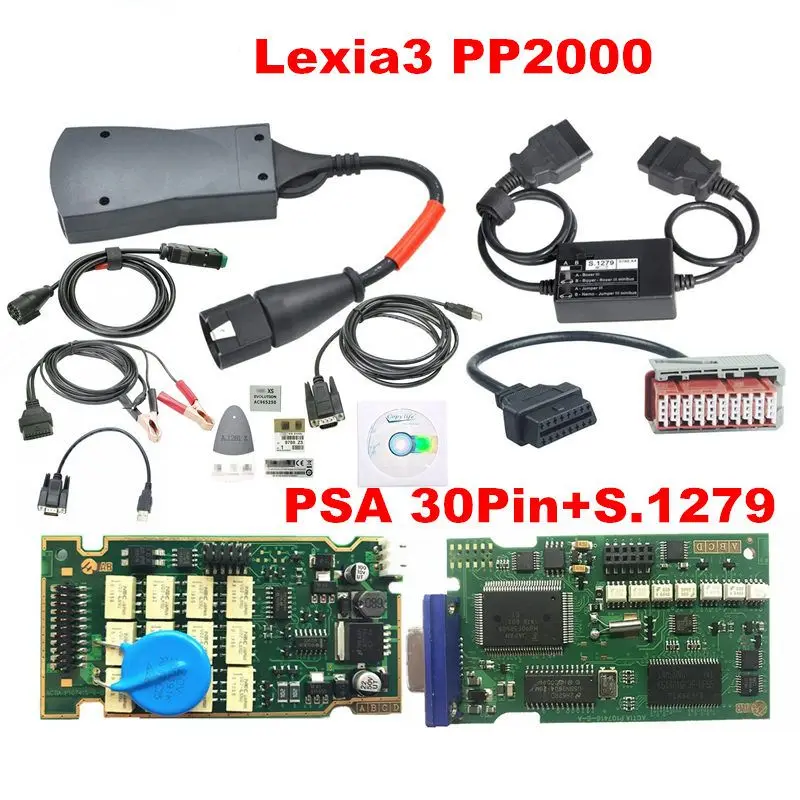 With 30pin and S1279 Новое поступление Lexia 3 полный чип Diagbox V7.83 PP2000 V25/V48 прошивка 921815C для Citroen для peugeot OBDII диагностический инструмент - Цвет: With 30pin and S1279