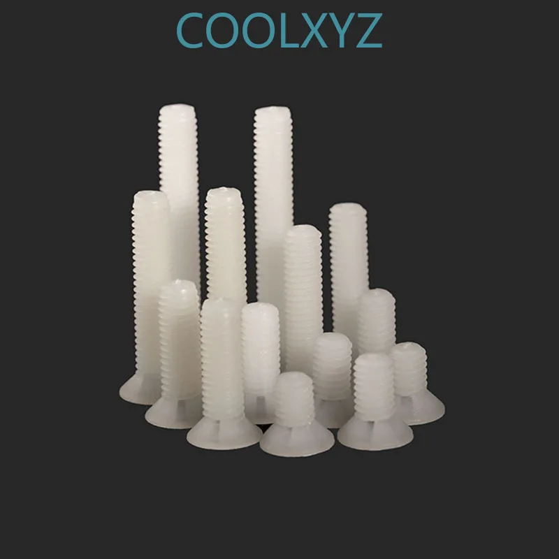 Белые нейлоновые винты с потайной головкой изолированные болты KM GB819 Philip's