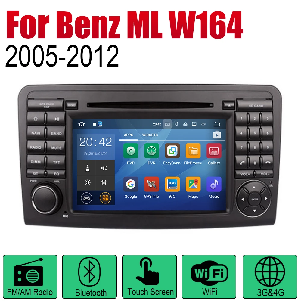 Для Mercedes Benz ML Class W164 2005 ~ 2012 NTG Авто DVD плеер GPS навигация автомобиля Android