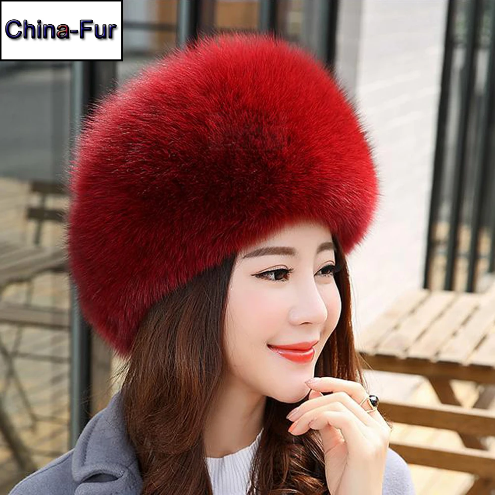 2020 женские зимние сапоги с настоящим натуральным лисьим мехом шляпа 100%