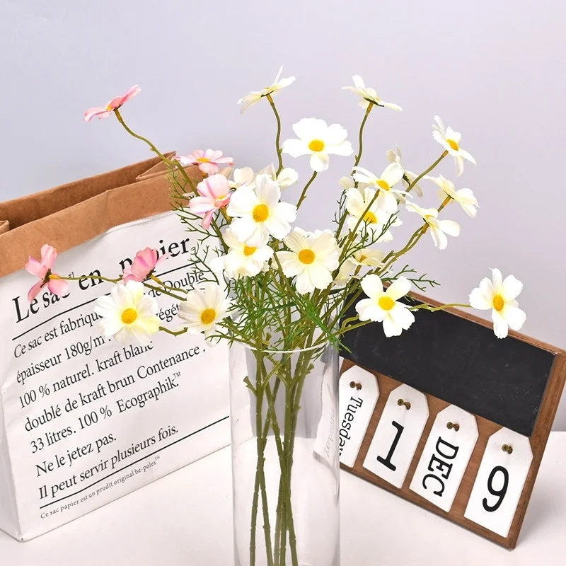 

51cm5 Gesang Flowers, Field, Cosmos Artificial Flowers, Small Daisies, Wild Chrysanthemums, Home Wedding Decoration Green Plants