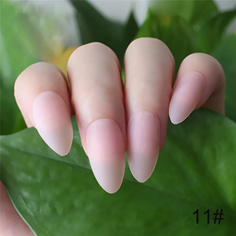Накладные ногти с клеем 24 шт. накладные для французского маникюра в форме капли