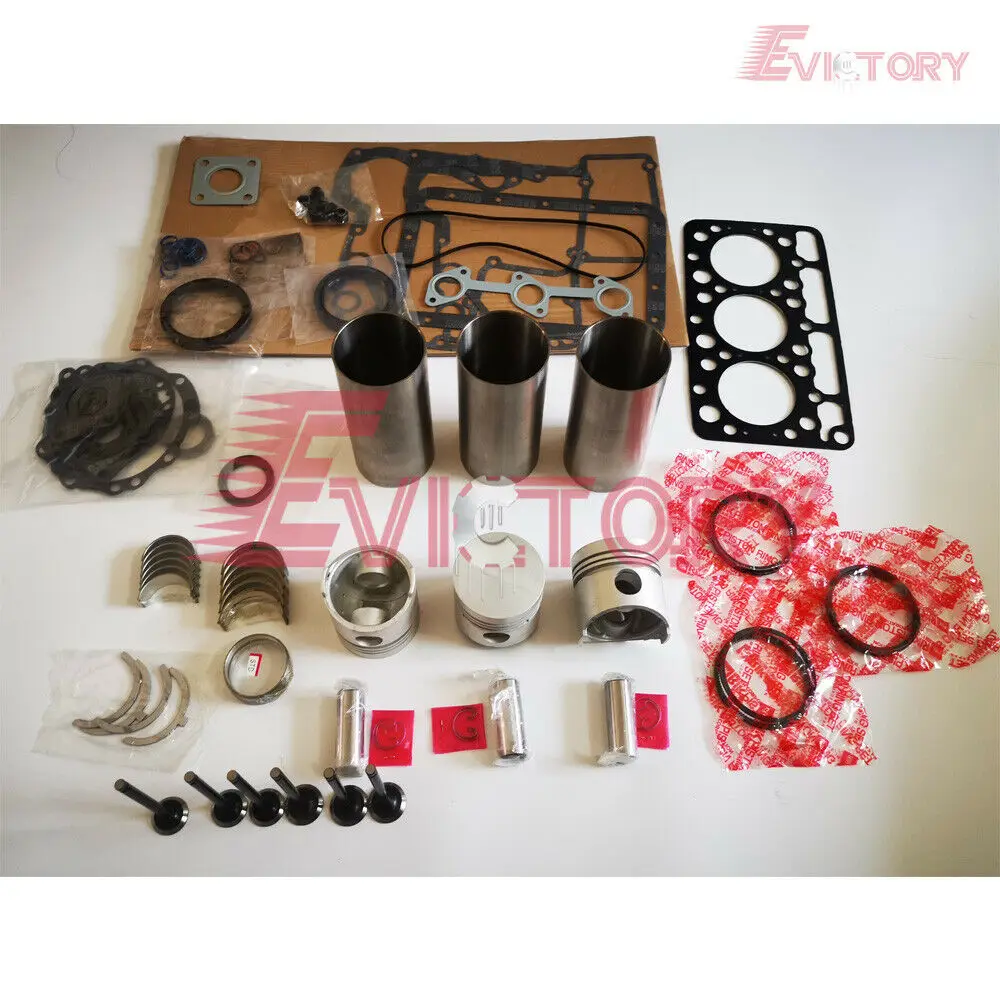 for KUBOTA D850 rebuild kit piston ring liner kit+ gasket kit+ bearing valve set